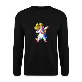 dabbing einhorn cinco de mayo - Unisex Pullover - Schwarz - Vorne - Alina (178cm) & Michal (187cm)