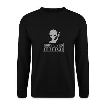Cadeau alien pour les fans d’extraterrestres et - Sweat-shirt Unisexe - noir - Devant - Alina (178cm) & Michal (187cm)