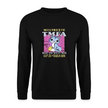 tmfa beste liebe tier tierarztpraxis tierfreund - Unisex Pullover - Schwarz - Vorne - Alina (178cm) & Michal (187cm)