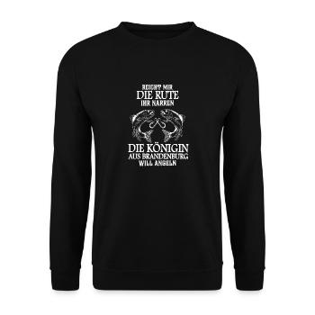 Women Fishing Angler Hobby Angler Brandenburg - Unisex Sweatshirt - black - Front - Alina (178cm) & Michal (187cm)
