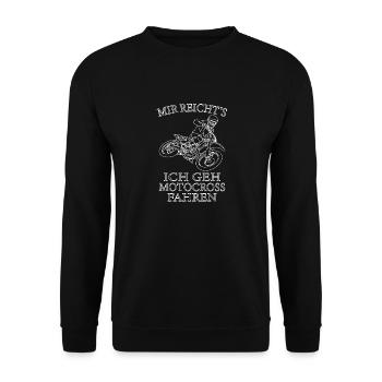 Motocross Riding - Unisex Sweatshirt - black - Front - Alina (178cm) & Michal (187cm)