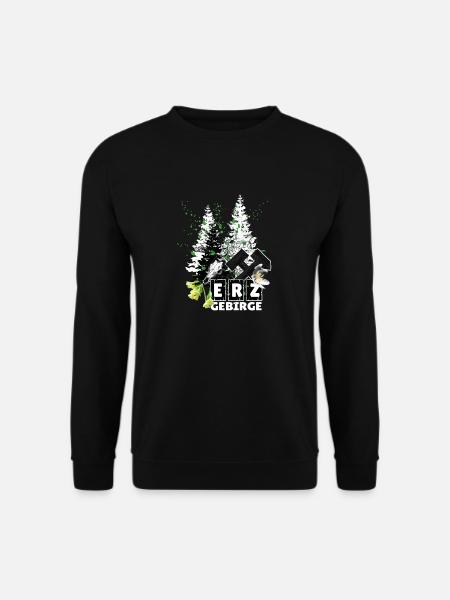 Erzgebirge Frühling mit Hammer und Schlägel, - Unisex Pullover - Schwarz