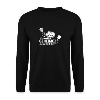 Koch die geheime Zutat - Unisex Pullover - Schwarz - Vorne - Alina (178cm) & Michal (187cm)
