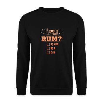 Rum Trinker - Unisex Sweatshirt - black - Front - Alina (178cm) & Michal (187cm)