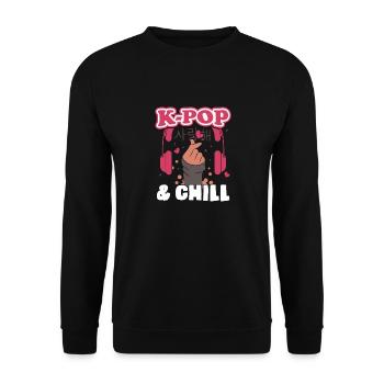 K-Pop K-drama Koreanische Pop Musik KPop Kdrama - Unisex Pullover - Schwarz - Vorne - Alina (178cm) & Michal (187cm)