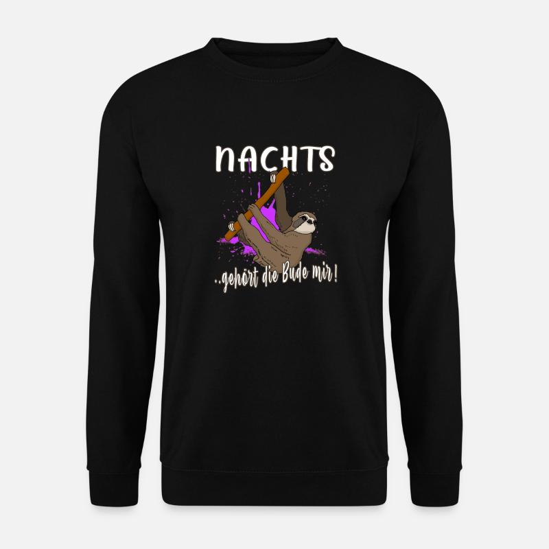 nachtschicht faultier nachtarbeit schichtarbeit - Unisex Pullover - Schwarz