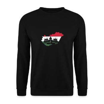 Hungary Budapest - Unisex Sweatshirt - black - Front - Alina (178cm) & Michal (187cm)