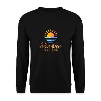 Travel Travel Holiday World Tour Flying - Unisex Sweatshirt - black - Front - Alina (178cm) & Michal (187cm)