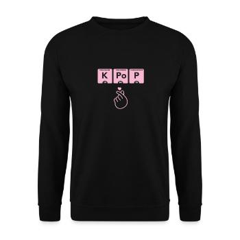 Periodic Table I Love K-Pop Hand Symbol... K-Pop - Sweat-shirt Unisexe - noir - Devant - Alina (178cm) & Michal (187cm)