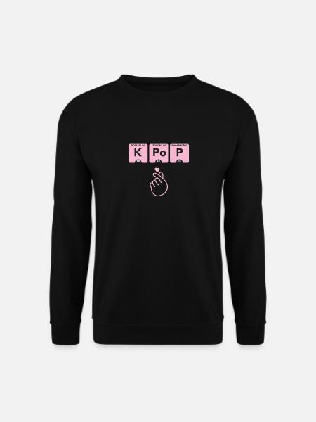 Periodic Table I Love K-Pop Hand Symbol... K-Pop - Sweat-shirt Unisexe - noir