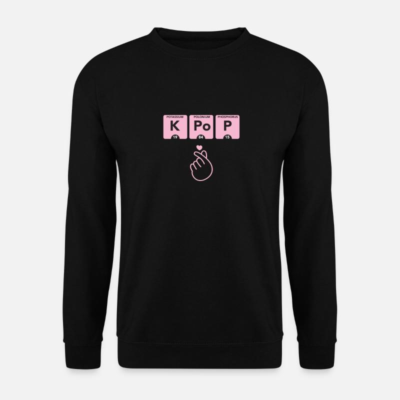 Periodic Table I Love K-Pop Hand Symbol... K-Pop - Sweat-shirt Unisexe - noir