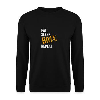 Eat Sleep BMX Repeat - Sweat-shirt Unisexe - noir - Devant - Alina (178cm) & Michal (187cm)
