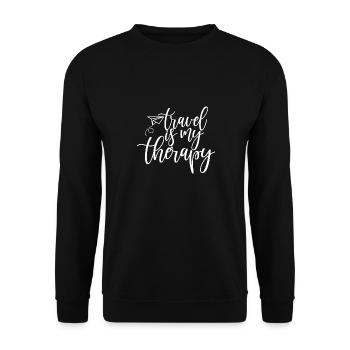 Travel Travel Holiday World Tour Flying - Unisex Sweatshirt - black - Front - Alina (178cm) & Michal (187cm)