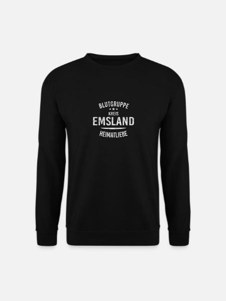 Kreis Emsland Blutgruppe Meppen Geschenkidee - Unisex Pullover - Schwarz