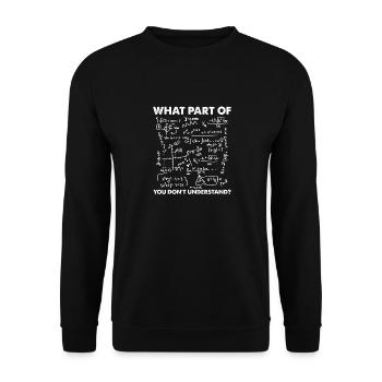 Maths drôle Maths Geek Pi Maxwell - Sweat-shirt Unisexe - noir - Devant - Alina (178cm) & Michal (187cm)