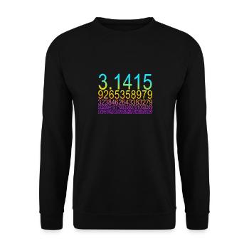 Maths drôle Maths Geek Pi Maxwell - Sweat-shirt Unisexe - noir - Devant - Alina (178cm) & Michal (187cm)