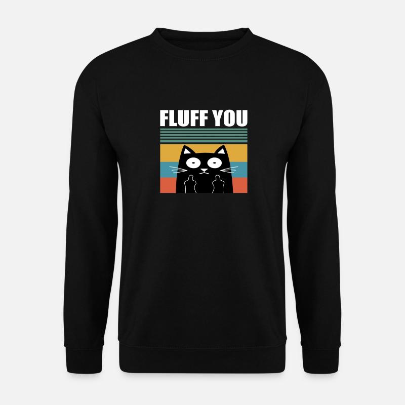 Chat Grossissant Fluff vous drôle Catl - Sweat-shirt Unisexe - noir