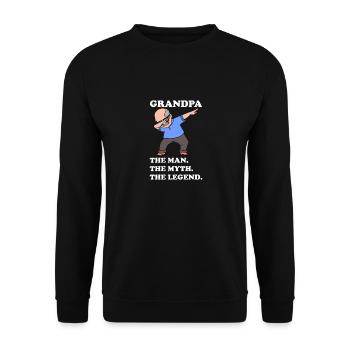 Grandpa The Man The Myth The Legend - Unisex Sweatshirt - black - Front - Alina (178cm) & Michal (187cm)