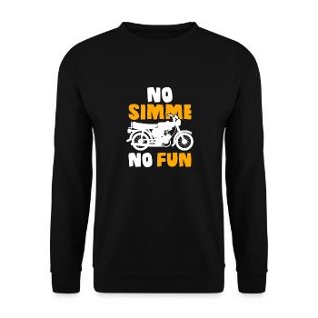 Schwalbenfahrer Schwalbe DDR Moped Nostalgie - Unisex Pullover - Schwarz - Vorne - Alina (178cm) & Michal (187cm)