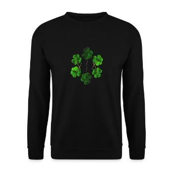 St.Patricks Day Trèfle shamrock Irlande - Sweat-shirt Unisexe - noir - Devant - Alina (178cm) & Michal (187cm)