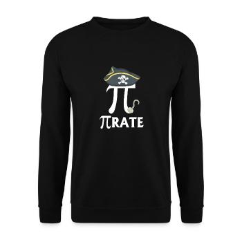 Lustige Pi Day Pirate - Unisex Pullover - Schwarz - Vorne - Alina (178cm) & Michal (187cm)