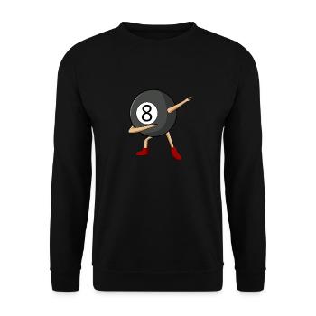 Dabbing 8 Ball Pool Billiards Player Boy - Unisex Pullover - Schwarz - Vorne - Alina (178cm) & Michal (187cm)