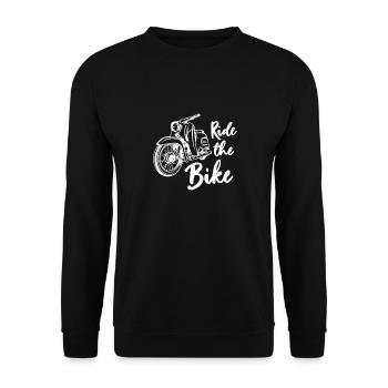 Hirondelle Hirondelle DDR Moped Nostalgie - Sweat-shirt Unisexe - noir - Devant - Alina (178cm) & Michal (187cm)