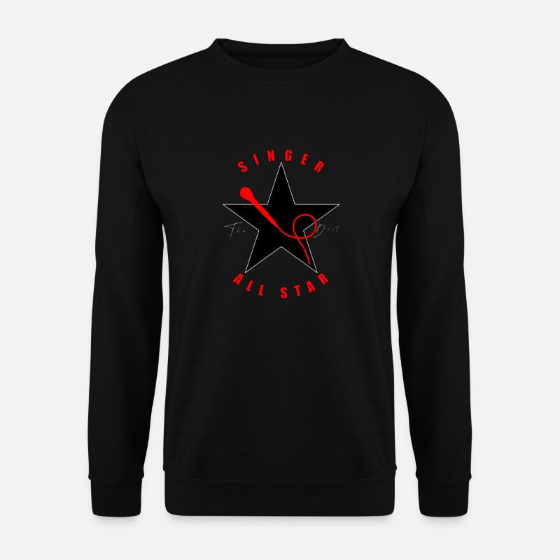 Singer - Sänger - Singen - Unisex Pullover - Schwarz