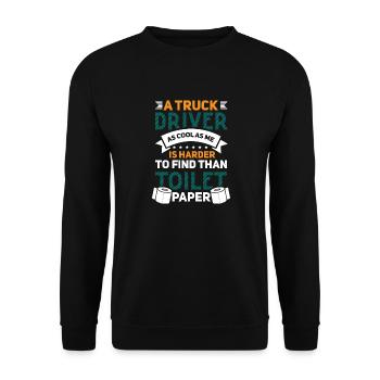 Truck driver gift idea for truck driver - Unisex Sweatshirt - black - Front - Alina (178cm) & Michal (187cm)