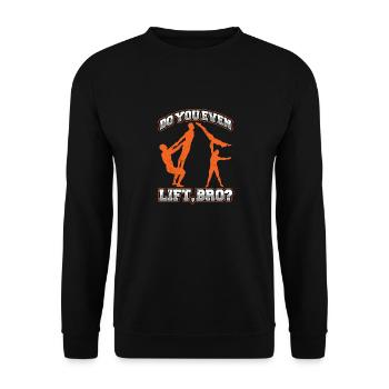 Akrobat Design für Artisten und Turner - Unisex Pullover - Schwarz - Vorne - Alina (178cm) & Michal (187cm)