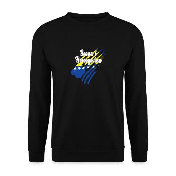 Bosna - Bosnien und Herzegowina - Unisex Pullover - Schwarz - Vorne - Alina (178cm) & Michal (187cm)