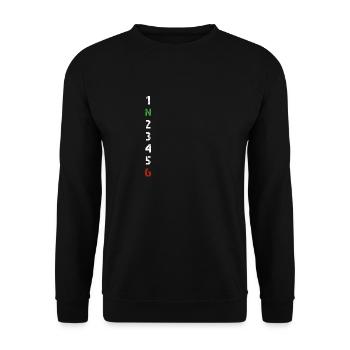 1n23456 Motorcycle Gear Shift Motorcyclist - Unisex Sweatshirt - black - Front - Alina (178cm) & Michal (187cm)
