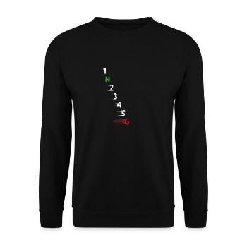 1n23456 Motorcycle Gear Shift Motorcyclist - Unisex Sweatshirt - black - Front - Alina (178cm) & Michal (187cm)
