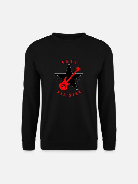 Bass Guitar - Gitarre - ALL STAR - Bassist - Unisex Pullover - Schwarz