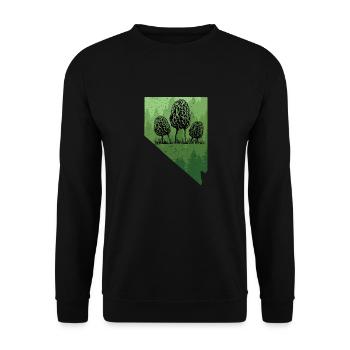 Nevada Nature Map Art Morel T Shirt Nevada Nature - Unisex Sweatshirt - black - Front - Alina (178cm) & Michal (187cm)