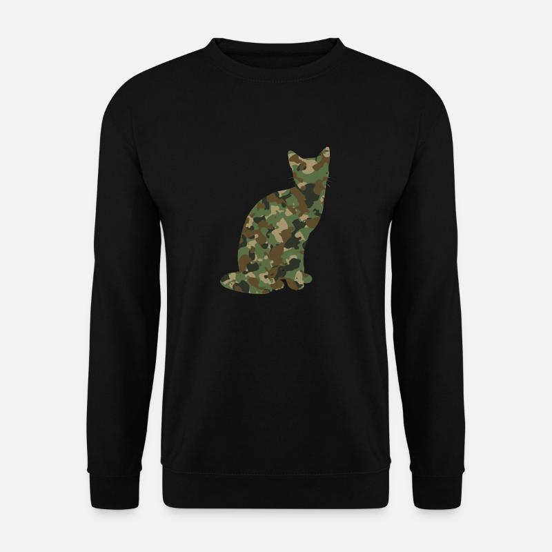 Camouflage Cat Kitten - Unisex Sweatshirt - black