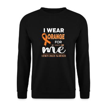 I Wear Orange For Me | Kidney Cancer - Unisex Sweatshirt - black - Front - Alina (178cm) & Michal (187cm)