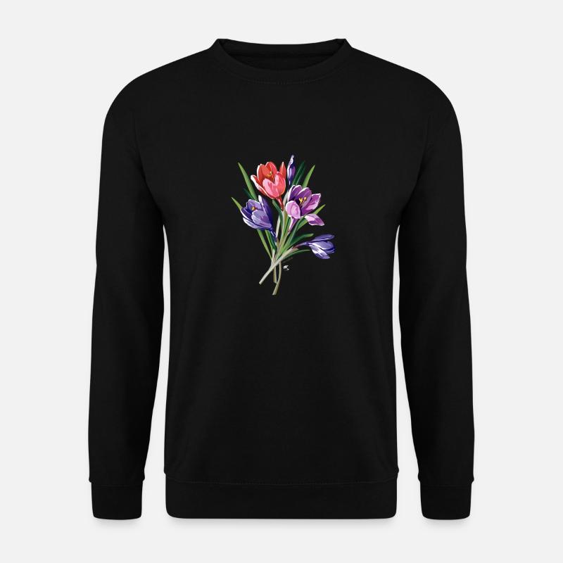 Krokusse Abbildung - Unisex Pullover - Schwarz