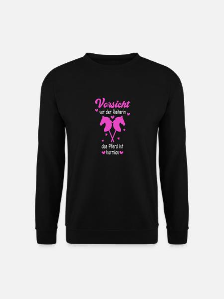 Hobby Horse Steckenpferd Hobbyhorsing Pferdespruch - Unisex Pullover - Schwarz