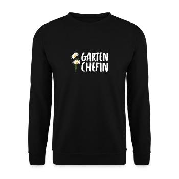 Garten Chefin Garten Gärtner Hobbygärtner Garten - Unisex Pullover - Schwarz - Vorne - Alina (178cm) & Michal (187cm)