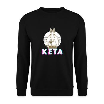 Ketamin Keta Druffi Pferd für Spicker und - Unisex Pullover - Schwarz - Vorne - Alina (178cm) & Michal (187cm)
