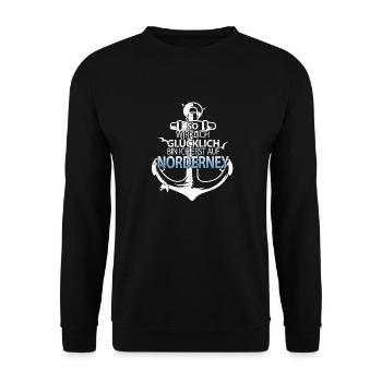 Norderney Vintage amrum Sylt Familie Helgoland - Unisex Pullover - Schwarz - Vorne - Alina (178cm) & Michal (187cm)
