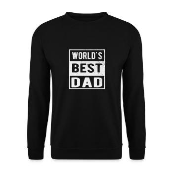 Best Dad - Unisex Pullover - Schwarz - Vorne - Alina (178cm) & Michal (187cm)