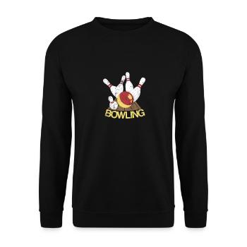 Bowling - Unisex Pullover - Schwarz - Vorne - Alina (178cm) & Michal (187cm)