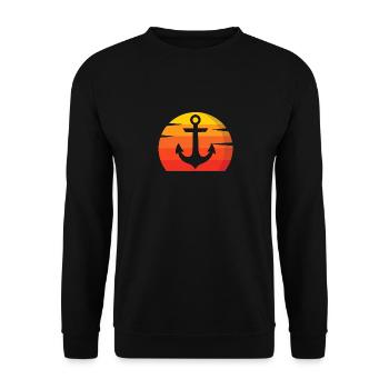 Sunset Vintage Anchor - Unisex Sweatshirt - black - Front - Alina (178cm) & Michal (187cm)