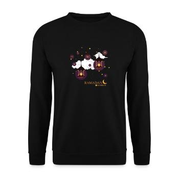 Ramadan Kareem Bayram Mubarak - Unisex Sweatshirt - black - Front - Alina (178cm) & Michal (187cm)