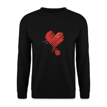 Womens Knitting Crochet Lover Yarn Funny Knitter - Sweat-shirt Unisexe - noir - Devant - Alina (178cm) & Michal (187cm)