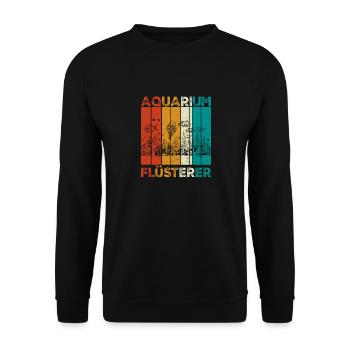 Aquarianer Aquarium lustige Sprüche - Unisex Pullover - Schwarz - Vorne - Alina (178cm) & Michal (187cm)