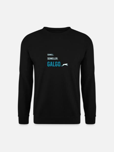 Galgo Windhund Greyhound Halter Geschenkidee - Unisex Pullover - Schwarz