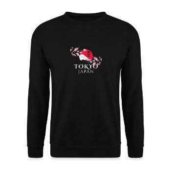 Tokyo Japan Lustige Berg Baum-Liebhaber - Unisex Pullover - Schwarz - Vorne - Alina (178cm) & Michal (187cm)